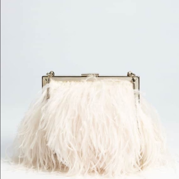 feather evening bag